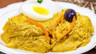 Ají de Gallina o Pollo RECETA PERUANA Super Fácil y Delicioso  Sazón y Corazón [upl. by Enelez804]