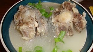 Recipe for Seolleongtang  Ggori Gomtang 꼬리곰탕 Korean Ox tail soup [upl. by Bertold991]