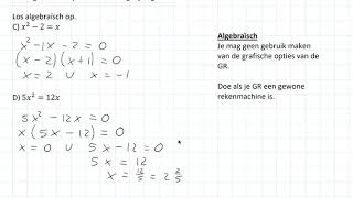 Algebra  Het algebraïsch oplossen van vergelijkingen VWO wiskunde AC [upl. by Enneira]