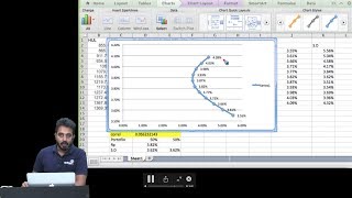 FRM  How to Build Efficient Frontier in Excel  Part 1 of 2 [upl. by Anaahs]