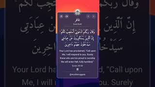 Power of Dua in the Quran 🙏 Surah Ghafir 4060 🌙 [upl. by Tecla]