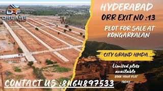 HMDA PLOTS FOR SALE  KONGAR KALAN  ADIBATLA  RAVIRYAL  BANK LOAN AVAILABLE  SPOT REGISTRATION [upl. by Suoinuj]