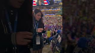 Mississippi Delegate Kelly Jacobs hands out friendship bracelets at DNC [upl. by Arelc]