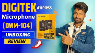 Digitek Wireless Microphone DWM104 Unboxing Review  Wireless mic for YouTube Videos [upl. by Herta]