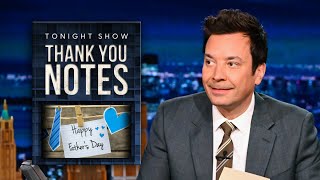 Thank You Notes Fathers Day Boxed Wine  The Tonight Show Starring Jimmy Fallon [upl. by Irahk]