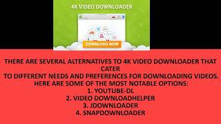 SEVERAL ALTERNATIVES TO 4K VIDEO DOWNLOADER [upl. by Eoin926]