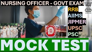 RRB AIIMS MOCK TEST NURSING OFFICER [upl. by Rtoip]