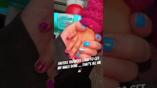 💅🏼 Gel Nails On Me and My Daughter AT HOME 🏡 shorts gelmoment gelnails [upl. by Cressler463]