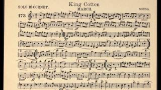 King Cotton march  Solo Cornet sheet music [upl. by Nollad]