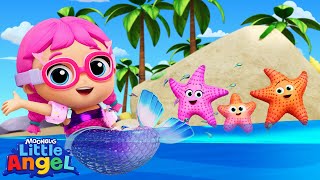 Mermaids Rescue Little Starfish  Little Angel Kids Songs amp Nursery Rhymes [upl. by Zippora]