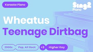 Wheatus  Teenage Dirtbag Higher Key Piano Karaoke [upl. by Aniar]