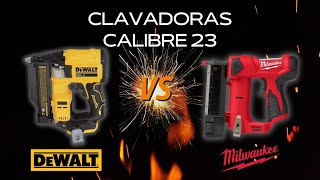 CLAVADORAS CLIBRE 23  DEWALT DCN623 amp MILWAUKEE 2540 [upl. by Lesna753]