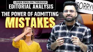 Its okay not to be Right  Editorial amp Articles Analysis  All Competitive Exams [upl. by Minetta]