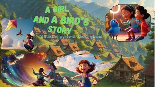 A Girl and a Birds story  my little girl story time  A Girl show her kindness [upl. by Ahsekad]