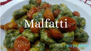 MALFATTI  Pasta casera ¡SIN AMASAR [upl. by Aleirbag860]