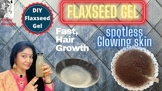 How to make flaxseed gel  triple fast hair growth  spotless skin  Homemade Hair Gel  srividya S [upl. by Theall859]