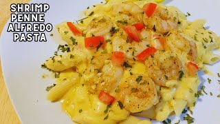 EASY Shrimp Penne Alfredo Pasta Recipe [upl. by Nickola534]