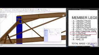 ADVANCE STEEL EP 9 ADDING ROOF BRACING [upl. by Iilek371]