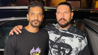 Yuvraj Singh With Angad Bedi Spotted In Bandra Post Dinner  MS shorts [upl. by Emya200]