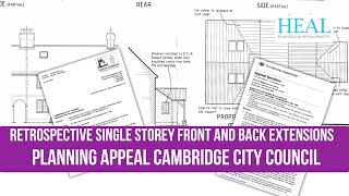 Retrospective Single Storey Front and Back Extensions Planning Appeal Cambridge City Council [upl. by Nuri711]