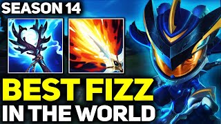 RANK 1 BEST FIZZ IN SEASON 14  AMAZING GAMEPLAY  League of Legends [upl. by Maxa]