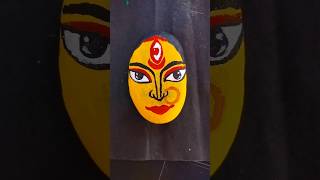 Maa durga face drawing on stone art drawing maadurgafacedrawing maadurga youtube aigirinandini [upl. by Dirgis]