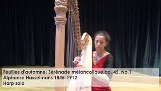 Sérénade mélancolique  Alphonse Hasselmans harp solo [upl. by Adyht353]