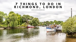 THINGS TO DO IN RICHMOND LONDON  Thames Path  Richmond Park  Richmond Green  Shops  Cafes [upl. by Keenan]