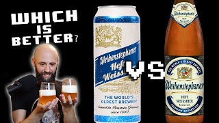 Weihenstephaner Hefeweissbier CAN vs BOTTLE  Which is better [upl. by Anialam]