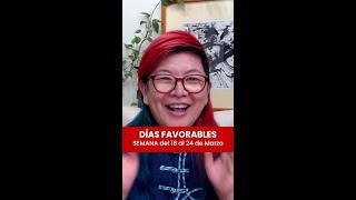 Planifica tu Semana con la mejor energía Días Favorables del 18 al 24 Marzo  Yuan Chen FENG SHUI [upl. by Annalee888]