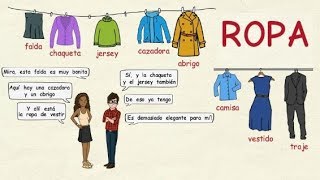 Aprender español La ropa 👕👖👗 nivel básico [upl. by Otsuj219]