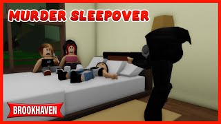 Murder Sleepover 🩸 MINI MOVIE Brookhaven 🏡RP ROBLOX [upl. by Aihsa]