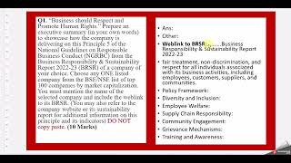 NMIMS Sept 2024 AssignmentBusiness Ethics Governance and Risk SEM4 [upl. by Janie151]