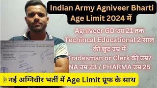 Indian Army Agniveer Bharti 2024 Age Limit  Agniveer Army Bharti 2024 New Update Age Limit [upl. by Yren224]