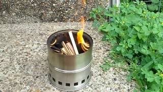 Lixada Wood Gasifier Camp Stove Silver Fire Clone Review amp Test [upl. by Iveksarap]