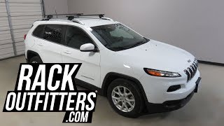 Jeep Cherokee with Yakima Timberline CoreBar Roof Rack Crossbars [upl. by Madge167]