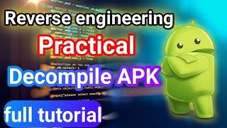 Reverse engineering on android apps  How To decompile Apk [upl. by Llednahs]