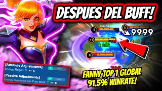 ¡FANNY DESPUES DEL BUFF ES UNA LOCURA FANNY TOP 1 GLOBAL 916 WINRATE  MLBB [upl. by Ayor]