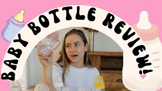 Best Baby Bottle Review  Pigeon Nuk Tommy Tippee Medela Phillips BBox Cherub Baby [upl. by Ellimak]