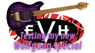 Testing out my new EVH Wolfgang Special Quilted Maple Top Baked Maple Fingerboard Purple Burst [upl. by Margareta]