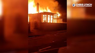 Rangiora house linked to a murder gutted by fire WATCH [upl. by Fabriane]