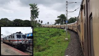 WAP7  ICF Coaches Tracksounds at flat 110kmph  12147 H Nizamuddin Kolhapur Express [upl. by Nyrroc155]