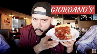 Giordanos Chicago style Deep dish Pizza in Las Vegas  Foodie Fiasco Vlog 12 [upl. by Yrahk]