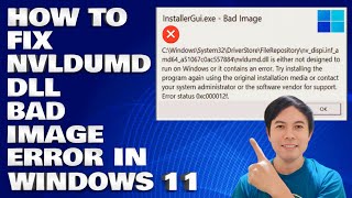 How To Fix Nvldumddll Bad Image Error in Windows 1011 [upl. by Quickel222]