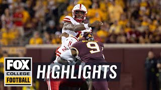 Nebraska Cornhuskers vs Minnesota Golden Gophers Highlights  CFB on FOX [upl. by Fidellas]