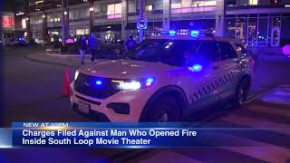 2 charged after shots fired inside South Loop movie theater Chicago police say [upl. by Ynaffets]