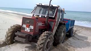 TÜRK FİAT 7056 Zorlanıyor traktör çekişmeleri синий трактор fire truck tractor [upl. by Aleik]