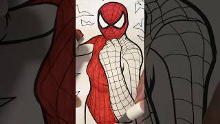 Spiderman Coloring Page spiderman coloring painting paintmarkers shorts [upl. by Tselec]