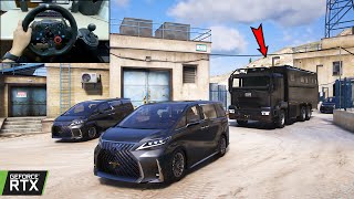 Robbing MAFIA CONVOY Transporting Drug in GTA 5  Lexus LM300h Gameplay [upl. by Aydiv]