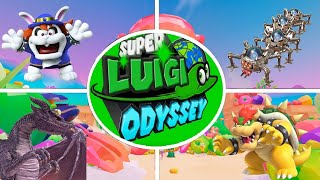 Super Luigi Odyssey  All Bosses [upl. by Nena]